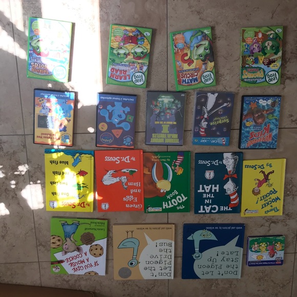Leapfrog Blue’s Clue’s Learning System DVD & Dr. Seuss Book Mixed Bundle 18 PCS - Picture 3 of 4